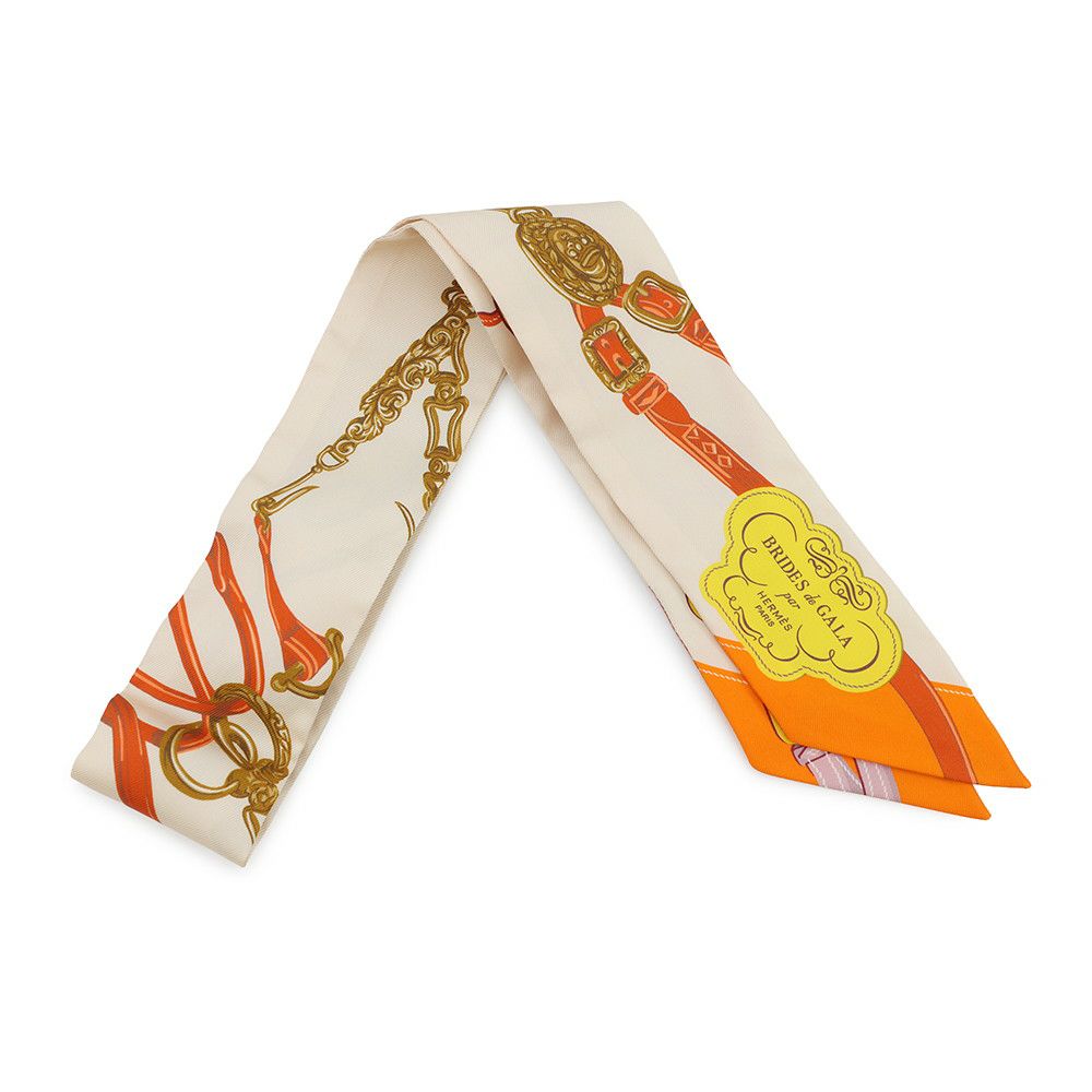 エルメス スカーフ ツイリー ブリッド・ドゥ・ガラアップリケピケ HERMES シルク 2023春夏