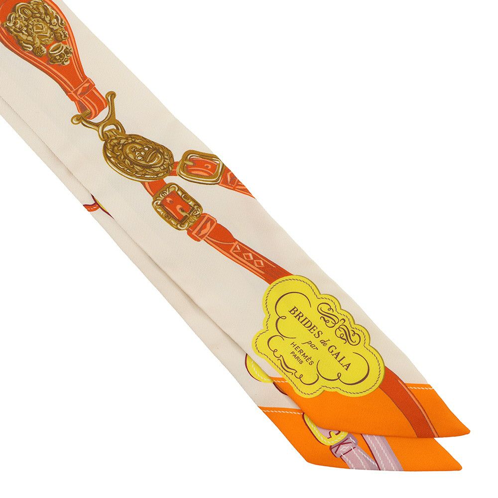 エルメス スカーフ ツイリー ブリッド・ドゥ・ガラアップリケピケ HERMES シルク 2023春夏