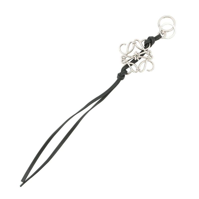 ロエベ バッグチャーム アナグラム レザー C821232X02 LOEWE 黒