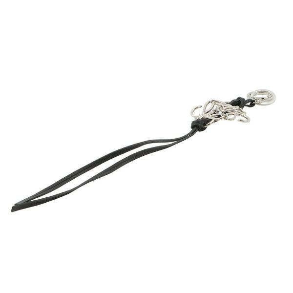 ロエベ バッグチャーム アナグラム レザー C821232X02 LOEWE 黒