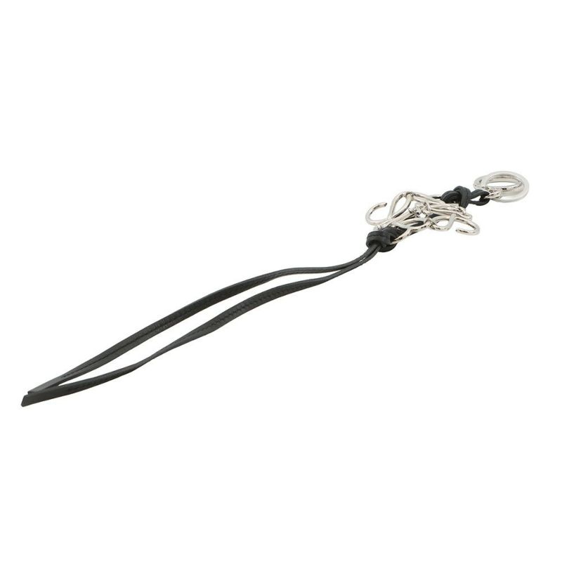 ロエベ バッグチャーム アナグラム レザー C821232X02 LOEWE 黒