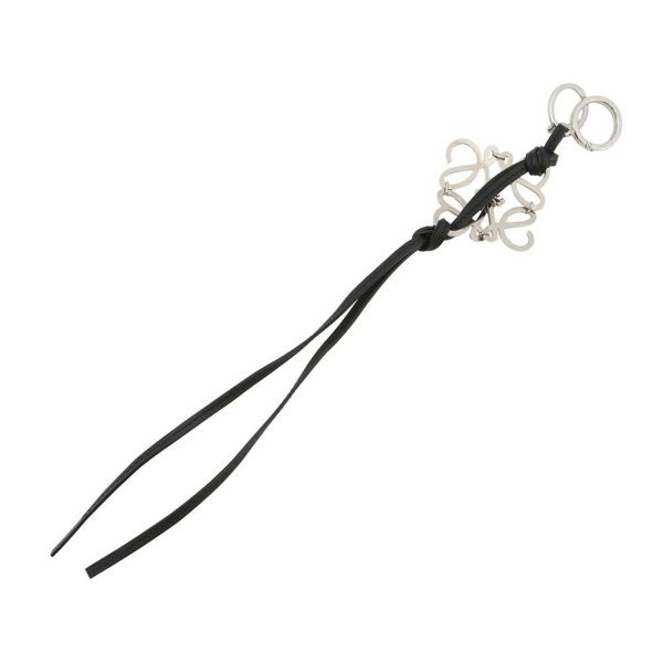 ロエベ バッグチャーム アナグラム レザー C821232X02 LOEWE 黒