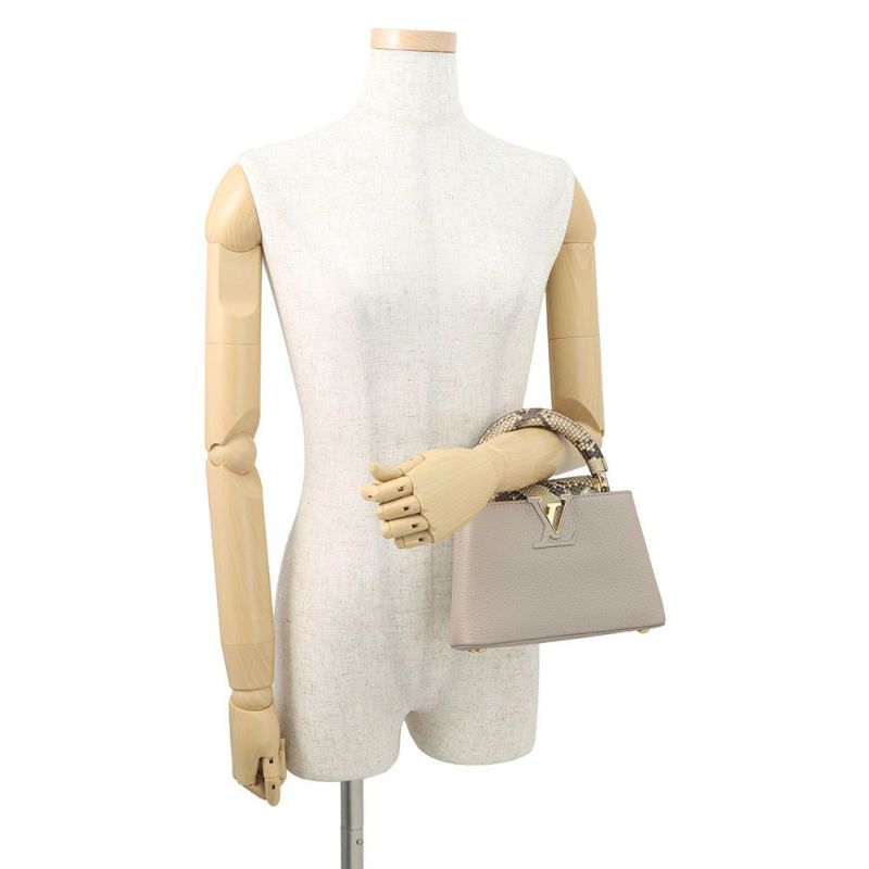 ルイヴィトン ハンドバッグ トリヨンレザー/パイソン カプシーヌ MINI N81258 LOUIS VUITTON  2wayショルダーバッグ