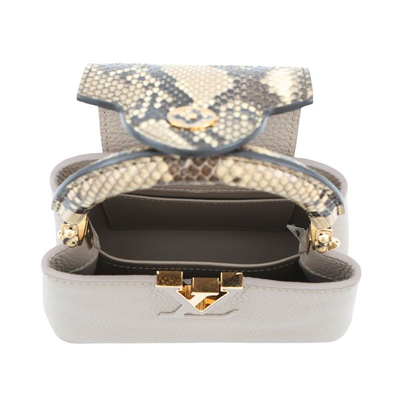 ルイヴィトン ハンドバッグ トリヨンレザー/パイソン カプシーヌ MINI N81258 LOUIS VUITTON  2wayショルダーバッグ