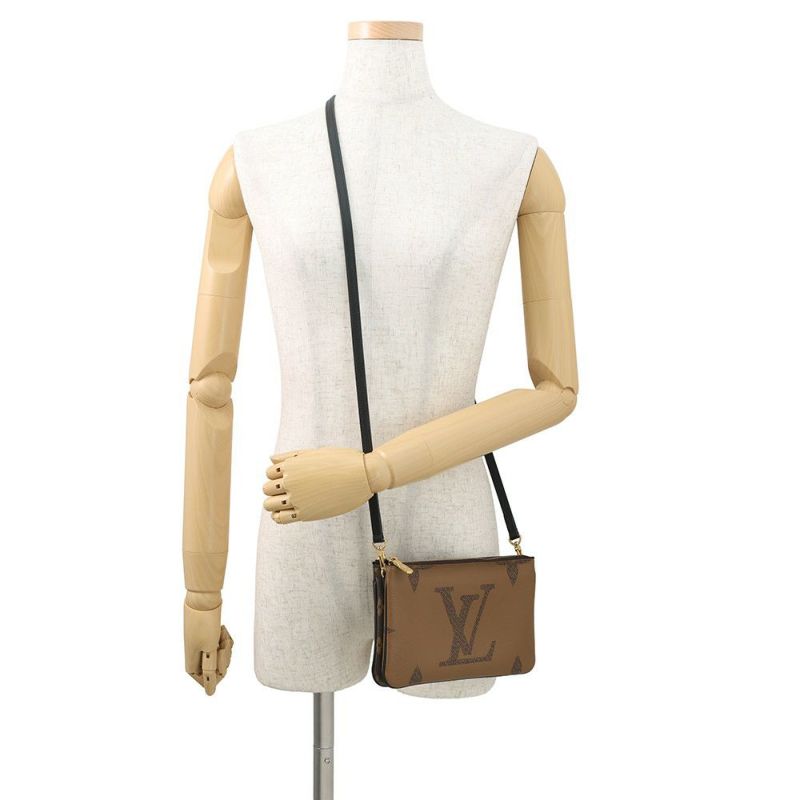 ルイヴィトン ショルダーバッグ モノグラム・ジャイアントリバース ポシェット・ドゥーブル ジップ M69203 LOUIS VUITTON クラッチ