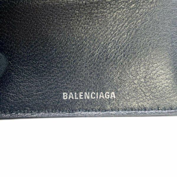バレンシアガ 三つ折り財布 キャッシュ ミニ ウォレット 593813 BALENCIAGA  コンパクトウォレット 黒