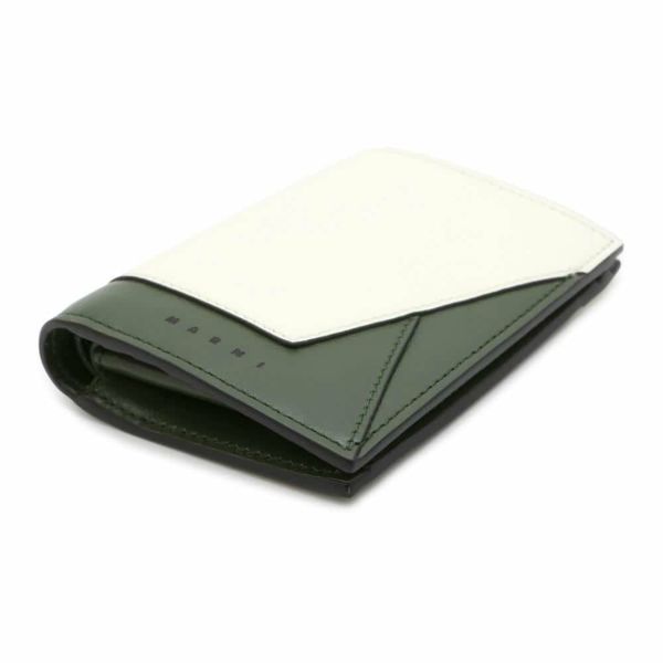 マルニ 二つ折り財布 BILLFOLD W コインパース レザー PFMI0051U0 MARNI 白 バイカラー