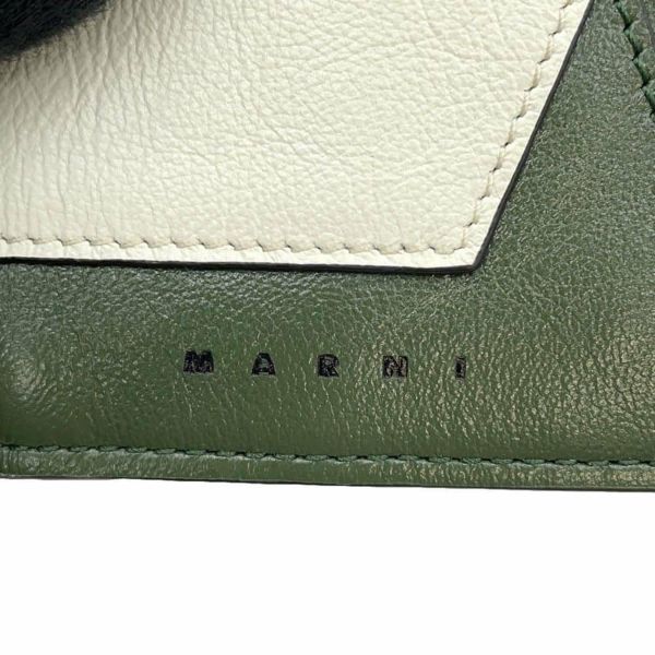 マルニ 二つ折り財布 BILLFOLD W コインパース レザー PFMI0051U0 MARNI 白 バイカラー