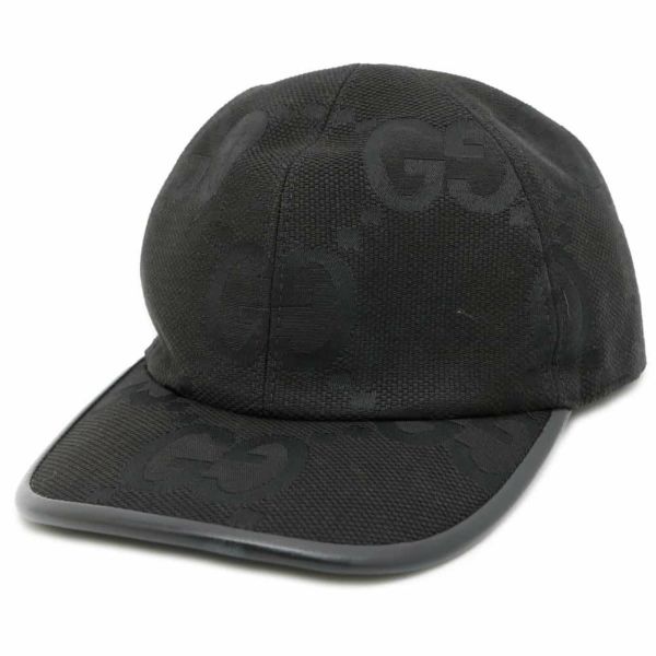 グッチ キャップ ジャンボGGキャンバス ベースボールキャップ コットン サイズXL GUCCI 帽子 メンズ 黒