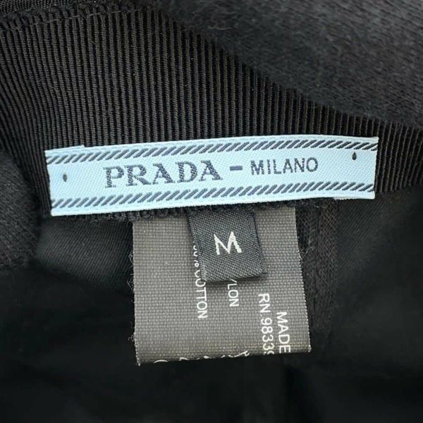 プラダ キャップ ロゴ ベースボール ナイロン サイズM 1HC179 PRADA 帽子 黒