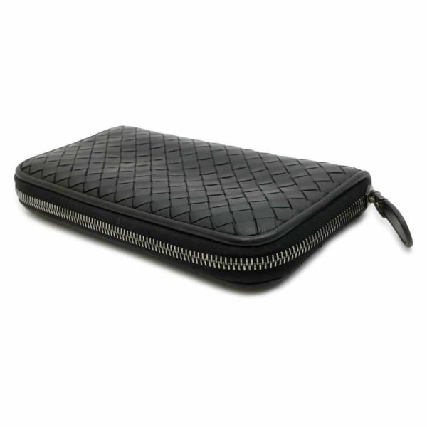 ボッテガヴェネタ 長財布 イントレチャート ジップ アラウンド ウォレット 114076 BOTTEGA VENETA 黒