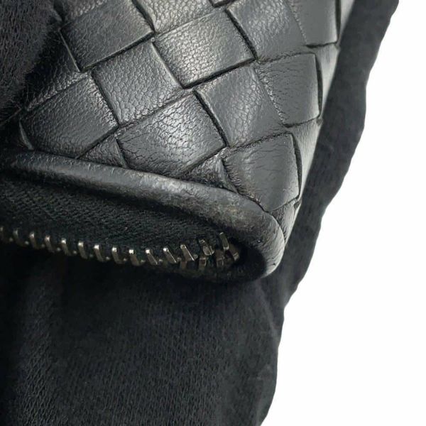 ボッテガヴェネタ 長財布 イントレチャート ジップ アラウンド ウォレット 114076 BOTTEGA VENETA 黒