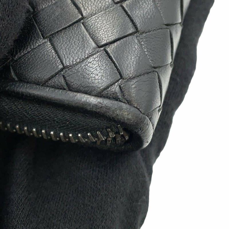 ボッテガヴェネタ 長財布 イントレチャート ジップ アラウンド ウォレット 114076 BOTTEGA VENETA 黒