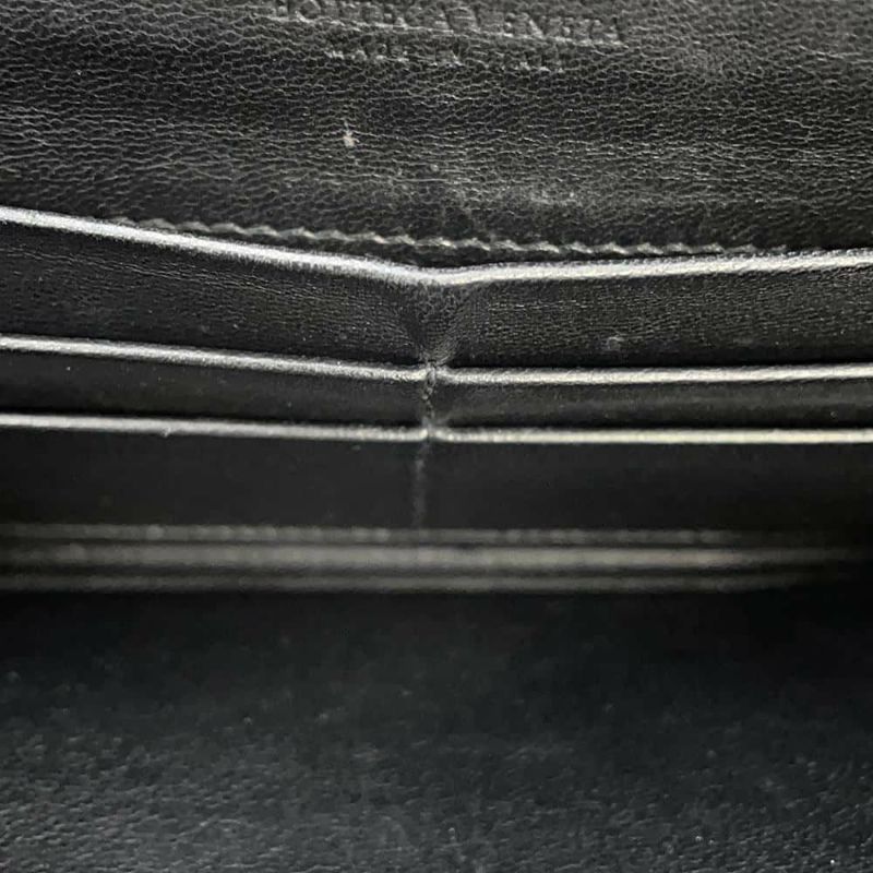 ボッテガヴェネタ 長財布 イントレチャート ジップ アラウンド ウォレット 114076 BOTTEGA VENETA 黒