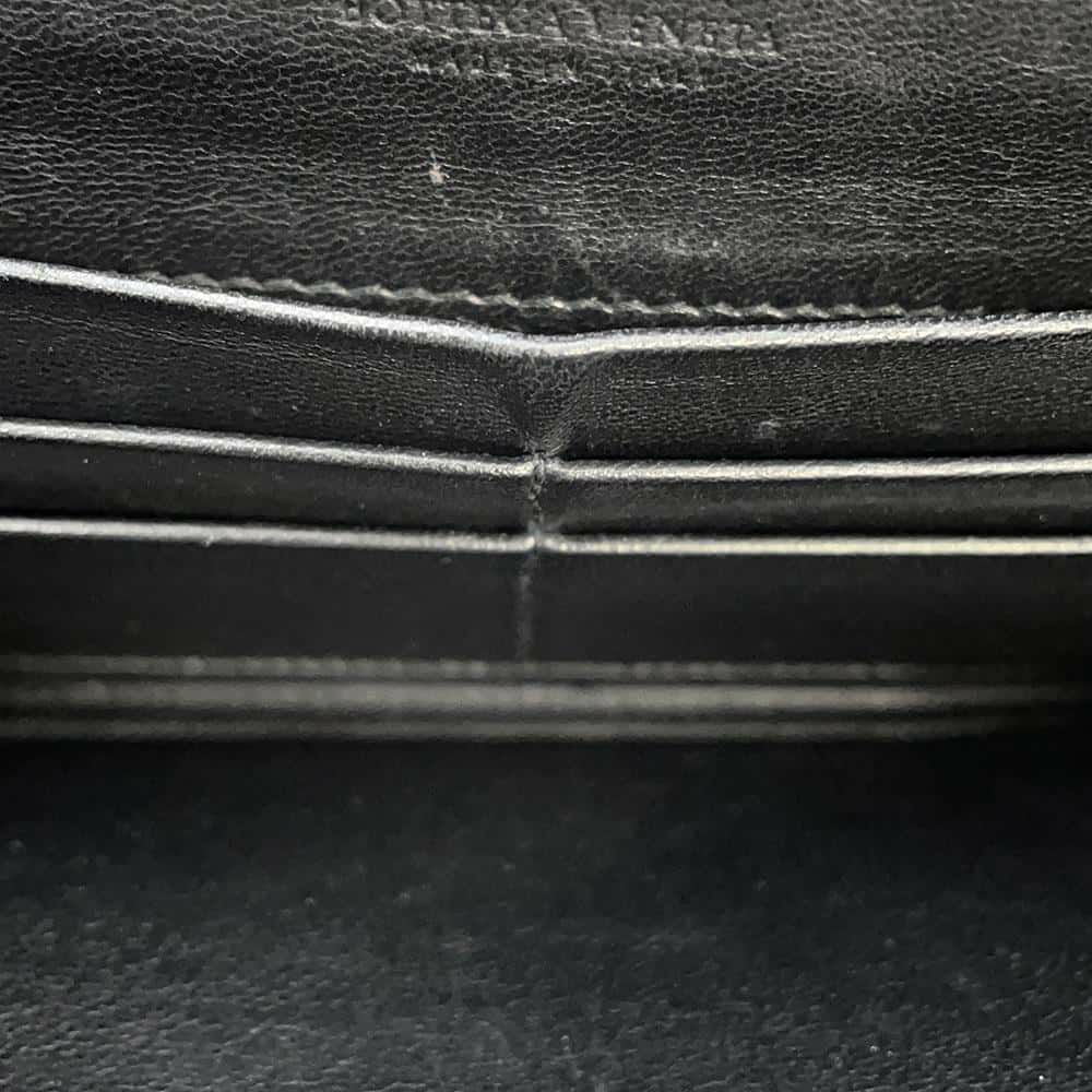 ボッテガヴェネタ 長財布 イントレチャート ジップ アラウンド ウォレット 114076 BOTTEGA VENETA 黒