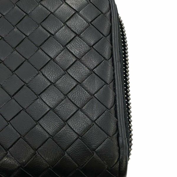 ボッテガヴェネタ 長財布 イントレチャート ジップ アラウンド ウォレット 114076 BOTTEGA VENETA 黒