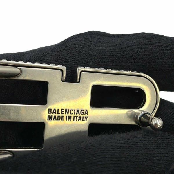 バレンシアガ ベルト BBロゴバックル クロコ型押しレザー サイズ70 673518 BALENCIAGA 白 ラインストーン