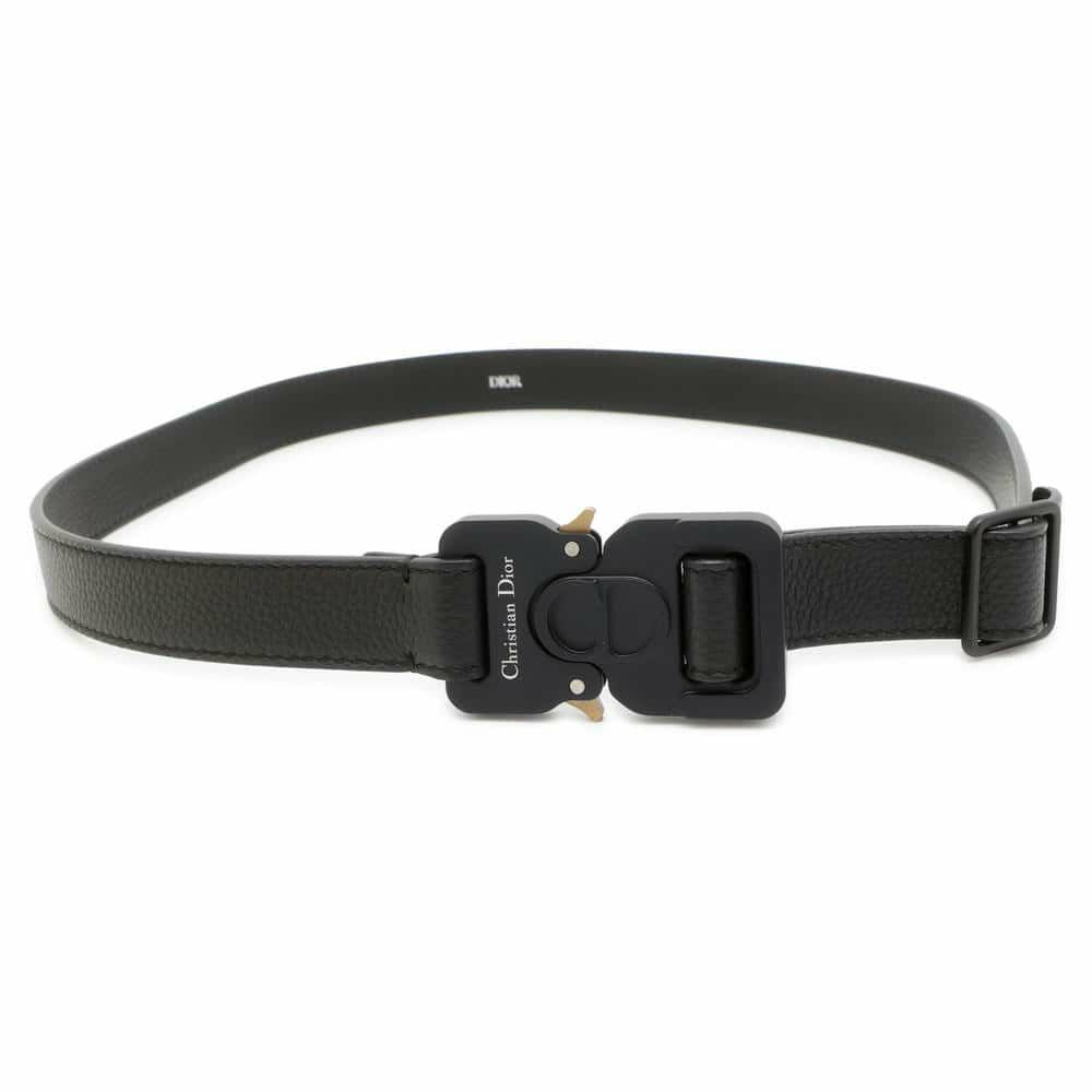 クリスチャン・ディオール CDロゴバックル ローラーコースター レザー サイズ90 4328ANYMJH00N Christian Dior 黒