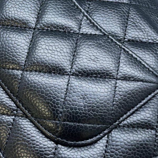 シャネル チェーンウォレット クラシック マトラッセ ココマーク キャビアスキン AP0250 CHANEL 財布 黒