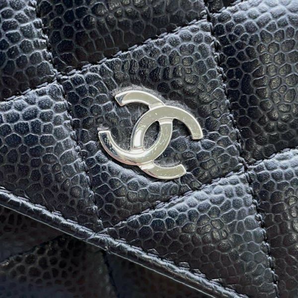 シャネル チェーンウォレット クラシック マトラッセ ココマーク キャビアスキン AP0250 CHANEL 財布 黒