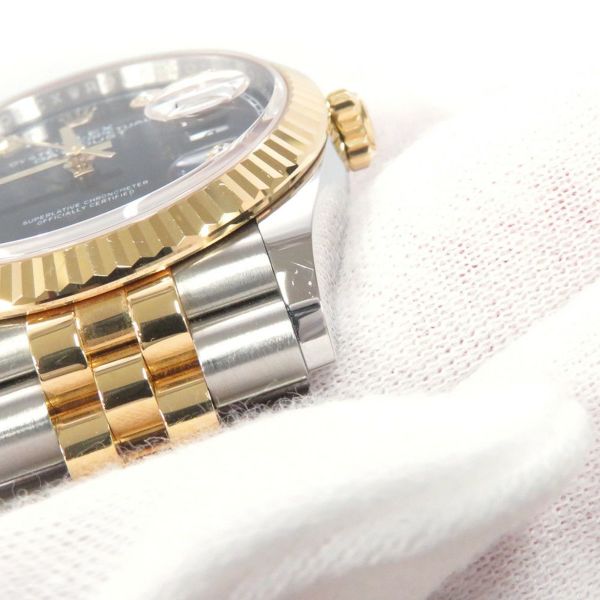 ロレックス デイトジャスト2 36 126233 ランダムシリアル ルーレット ROLEX 腕時計 黒文字盤 10Pダイヤ