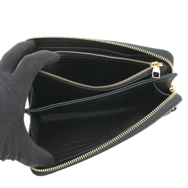 ルイヴィトン 長財布 モノグラム・アンプラント ジッピー・ウォレット M80481 LOUIS VUITTON 黒 ブラック ラウンドファスナー