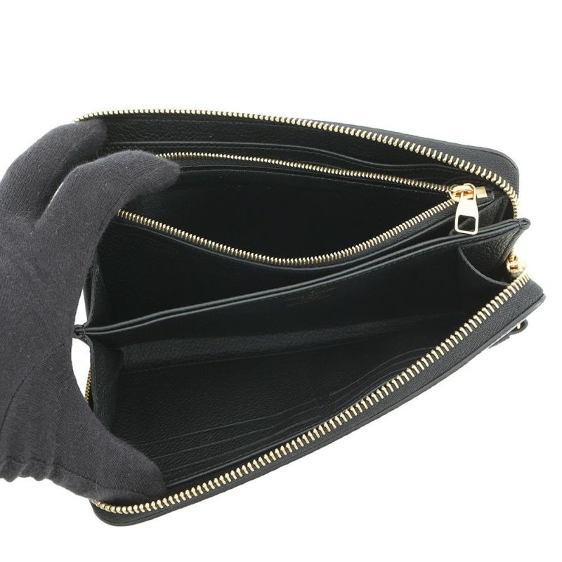 ルイヴィトン 長財布 モノグラム・アンプラント ジッピー・ウォレット M80481 LOUIS VUITTON 黒 ブラック ラウンドファスナー