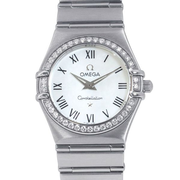 オメガ コンステレーション ダイヤベゼル 1476.61 OMEGA 腕時計 ウォッチ ホワイトシェル文字盤 クォーツ