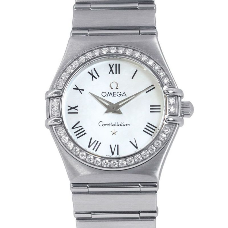 オメガ コンステレーション ダイヤベゼル 1476.61 OMEGA 腕時計 ウォッチ ホワイトシェル文字盤 クォーツ