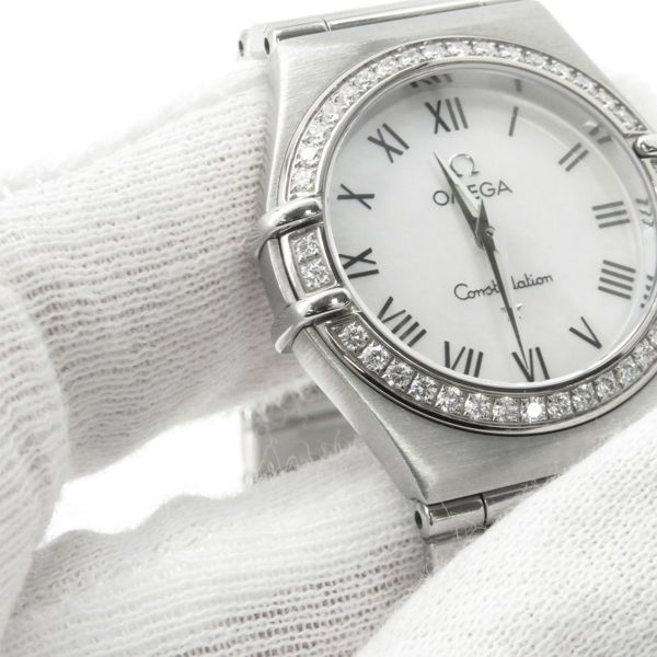 オメガ コンステレーション ダイヤベゼル 1476.61 OMEGA 腕時計 ウォッチ ホワイトシェル文字盤 クォーツ