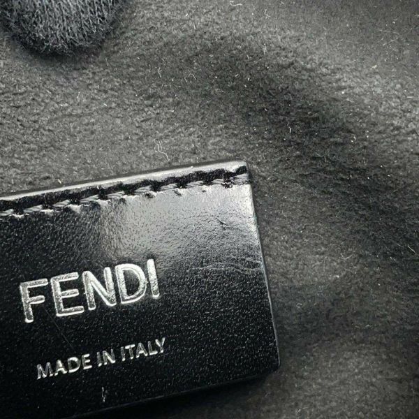 フェンディ ボディバッグ ロゴ レザー 7VA525 FENDI ベルトバッグ ウエストポーチ 黒