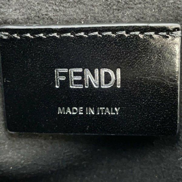 フェンディ ボディバッグ ロゴ レザー 7VA525 FENDI ベルトバッグ ウエストポーチ 黒