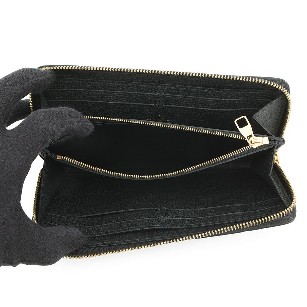 ルイヴィトン 長財布 モノグラム・アンプラント ポルトフォイユ・クレマンス M60171 LOUIS VUITTON ヴィトン 黒 ブラック
