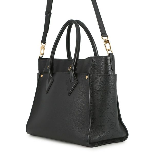 ルイヴィトン ハンドバッグ カーフレザー/モノグラム・マヒナ オンマイサイドGM M22225 LOUIS VUITTON ヴィトン 黒 ブラック