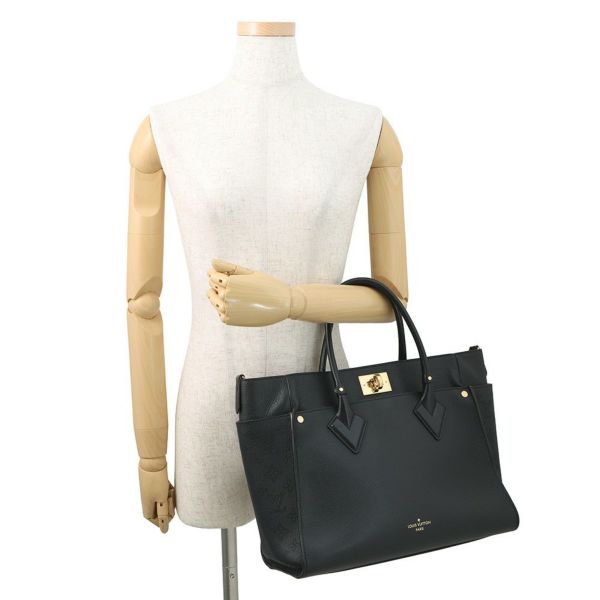 ルイヴィトン ハンドバッグ カーフレザー/モノグラム・マヒナ オンマイサイドGM M22225 LOUIS VUITTON ヴィトン 黒 ブラック