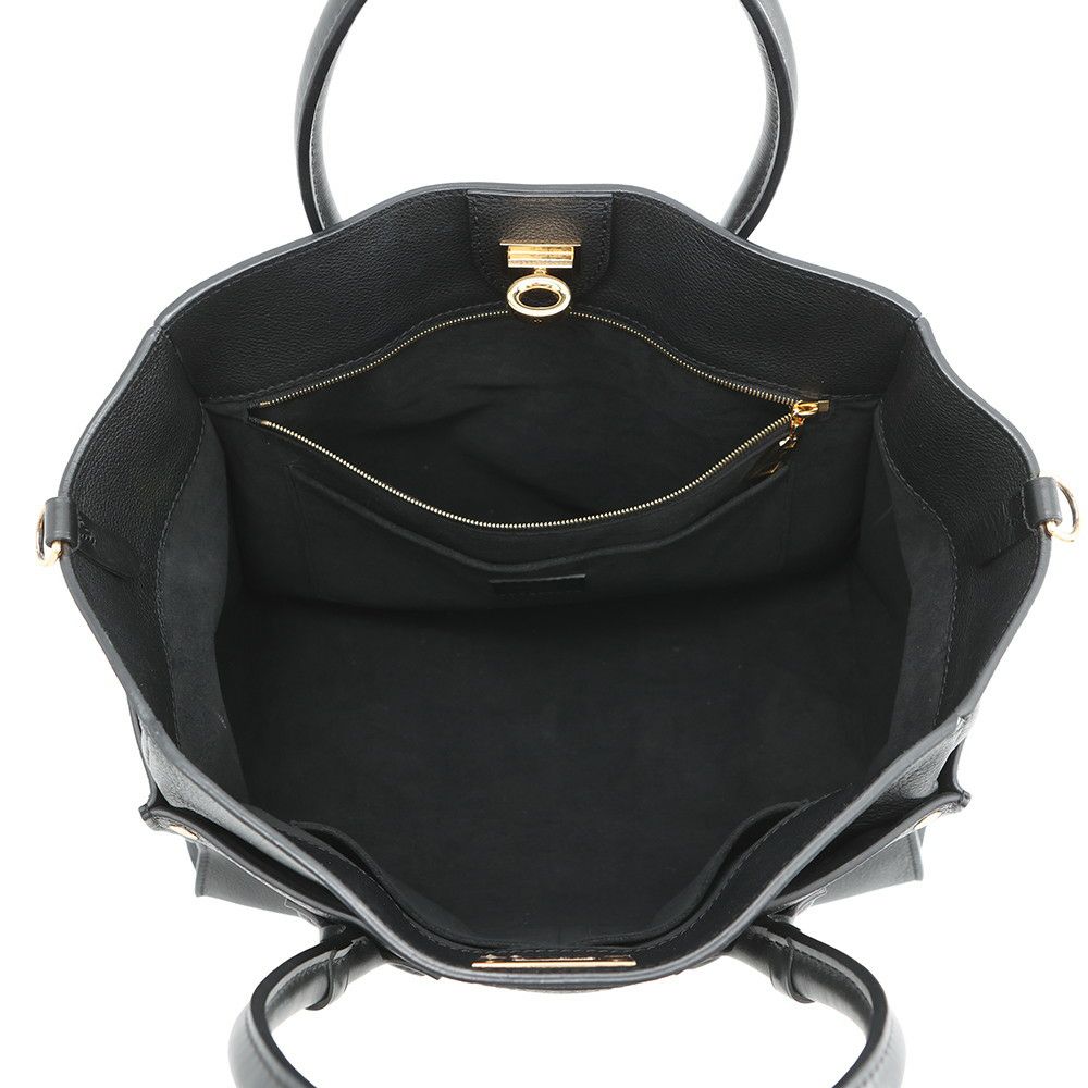 ルイヴィトン ハンドバッグ カーフレザー/モノグラム・マヒナ オンマイサイドGM M22225 LOUIS VUITTON ヴィトン 黒 ブラック