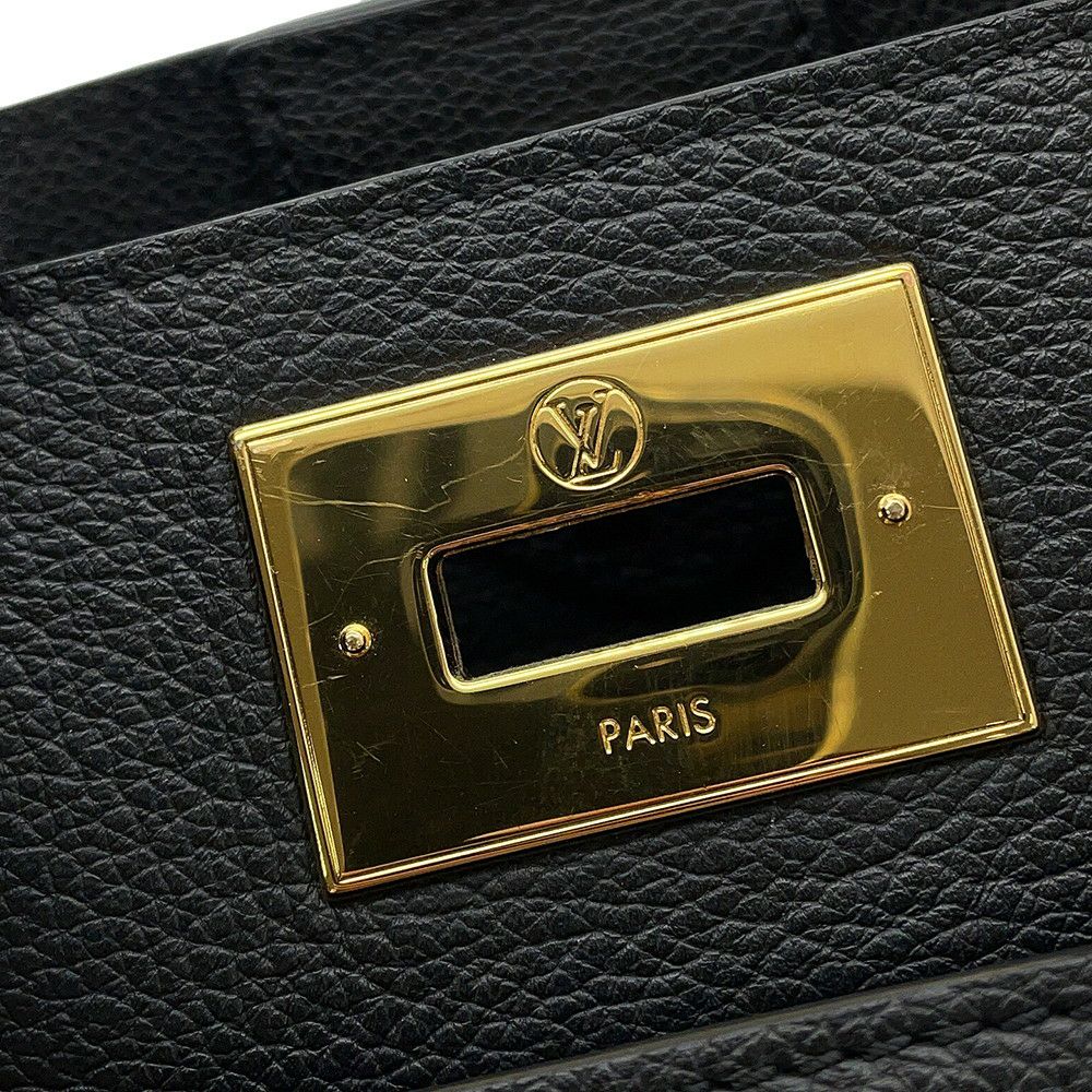 ルイヴィトン ハンドバッグ カーフレザー/モノグラム・マヒナ オンマイサイドGM M22225 LOUIS VUITTON ヴィトン 黒 ブラック