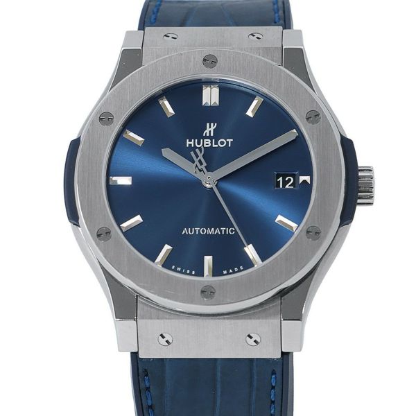 ウブロ クラシックフュージョン チタニウム ブルー 511.NX.7170.LR HUBLOT 腕時計 ブルー文字盤