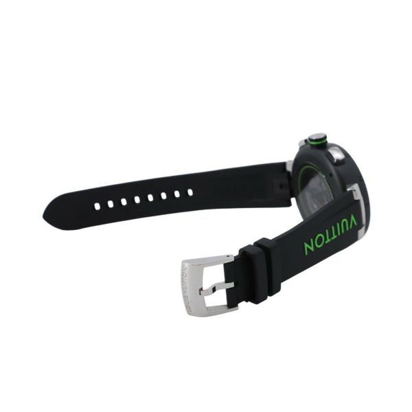 ルイヴィトン タンブール オトマティック クロノグラフ ダミエ グラフィット レース QA130 黒文字盤