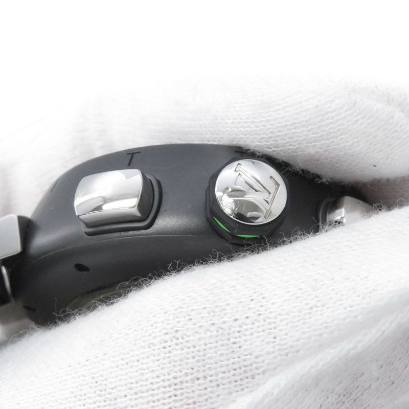 ルイヴィトン タンブール オトマティック クロノグラフ ダミエ グラフィット レース QA130 黒文字盤