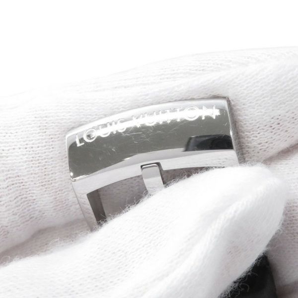 ルイヴィトン タンブール オトマティック クロノグラフ ダミエ グラフィット レース QA130 黒文字盤