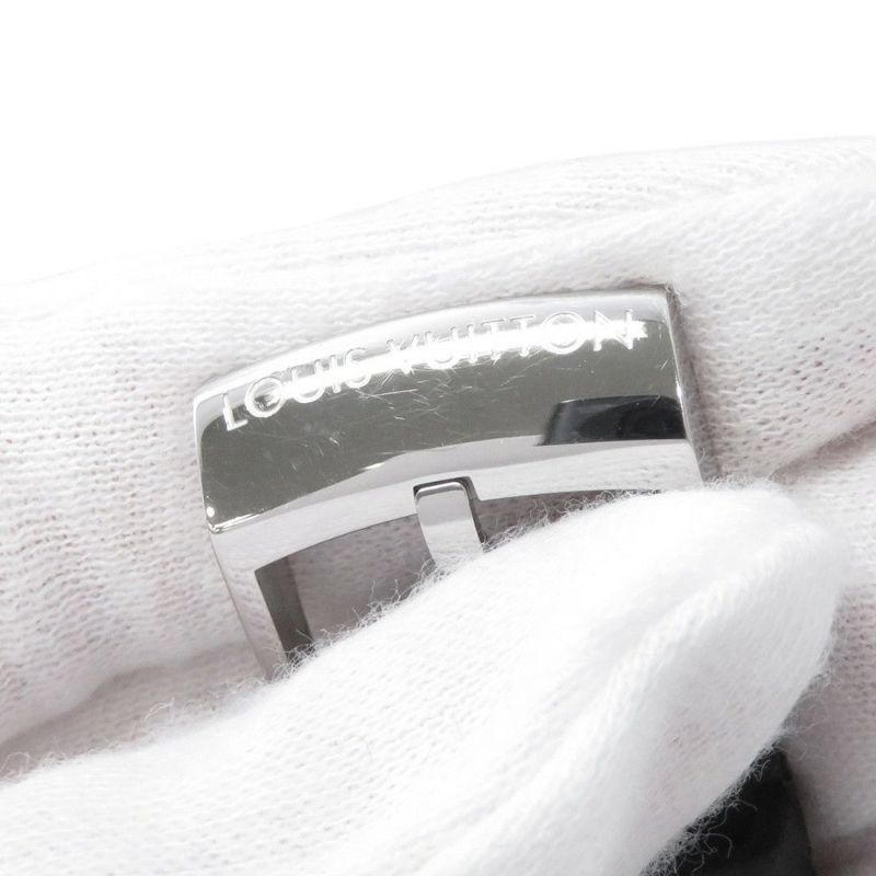 ルイヴィトン タンブール オトマティック クロノグラフ ダミエ グラフィット レース QA130 黒文字盤