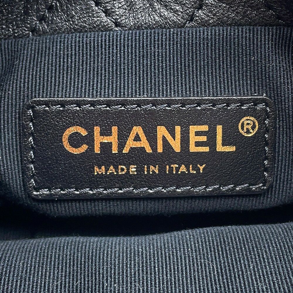 シャネル チェーンショルダーバッグ マトラッセ ココマーク ラムスキン フェイクパール AS2518 CHANEL 黒