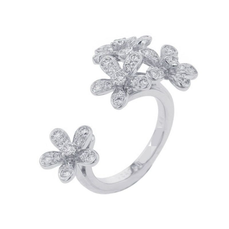 ヴァンクリーフ&アーペル リング ソクラテス アントレ レ ドア リング ダイヤモンド 44P 0.88ct K18WG サイズ48 VCARB14500 指輪