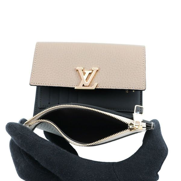 ルイヴィトン 三つ折り財布 トリヨンレザー ポルトフォイユ・カプシーヌ コンパクト M62159 財布