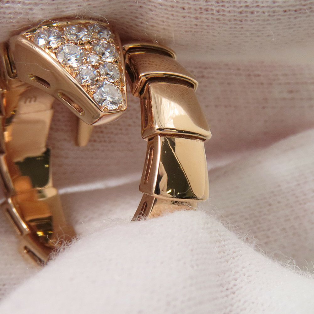 ブルガリ リング セルペンティ ヴァイパー リング ダイヤモンド 計0.53ct K18PGピンクゴールド サイズM 345217 BVLGARI 指輪