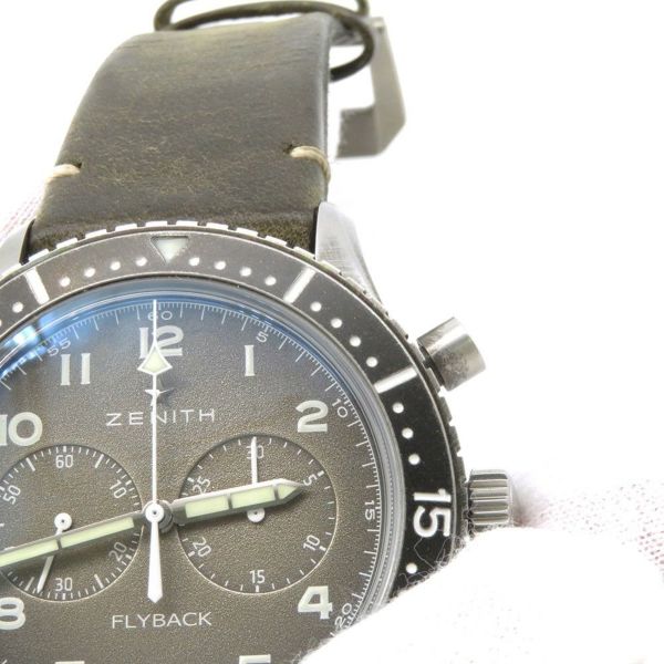 ゼニス パイロット クロノメトロ TIPO CPー2フライバック 11.2240.405/21.C773 ZENITH 腕時計 グレー文字盤