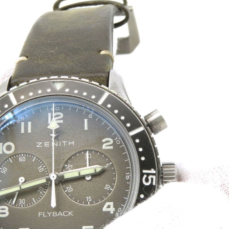 ゼニス パイロット クロノメトロ TIPO CPー2フライバック 11.2240.405/21.C773 ZENITH 腕時計 グレー文字盤