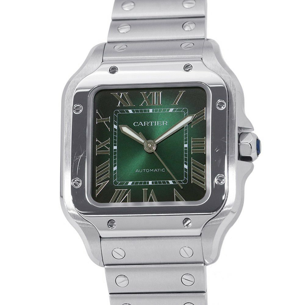 カルティエ サントス ドゥ カルティエ WSSA0061 Cartier 腕時計 スモーキーグリーン文字盤