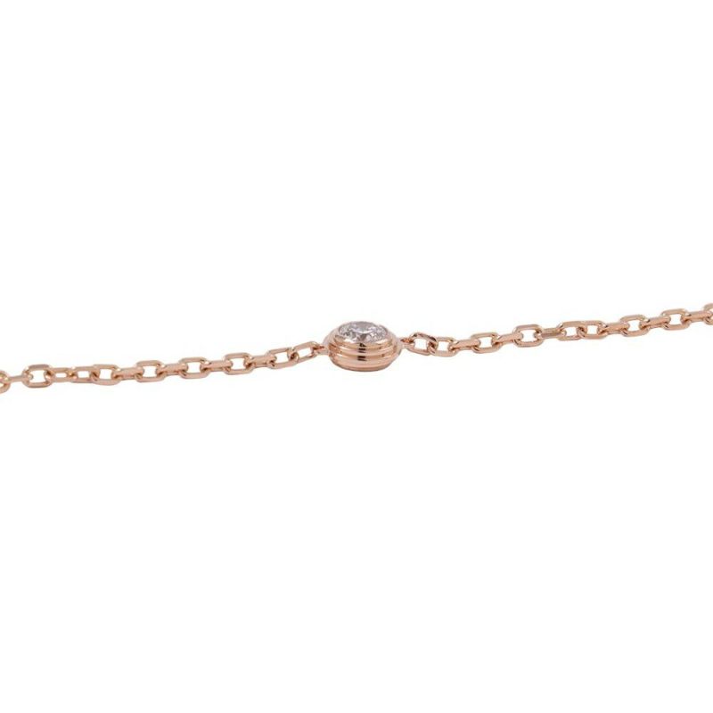 カルティエ ブレスレット ダムール ダイヤモンド 1P 0.13ct K18PGピンクゴールド B6063017 Cartier
